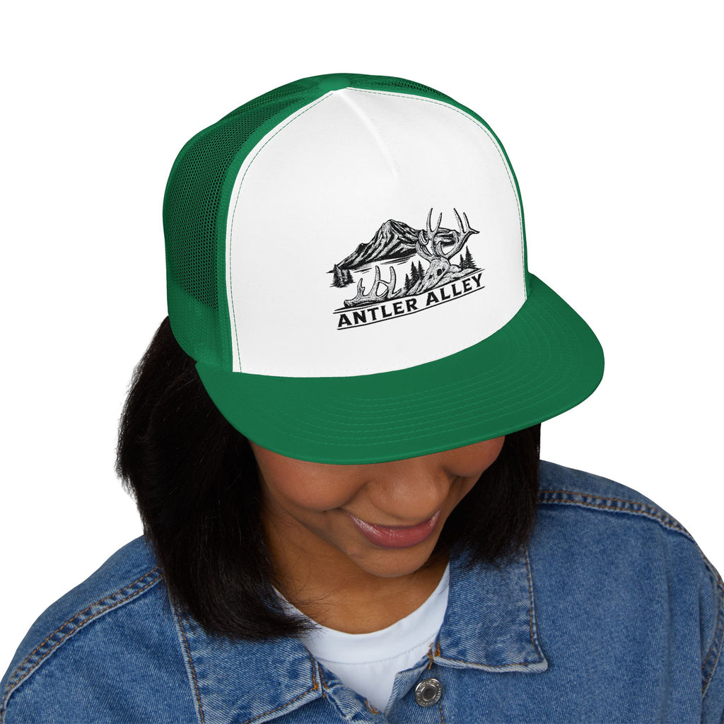 Mountains Embroidered Trucker Cap | Outdoor Hiking Patch