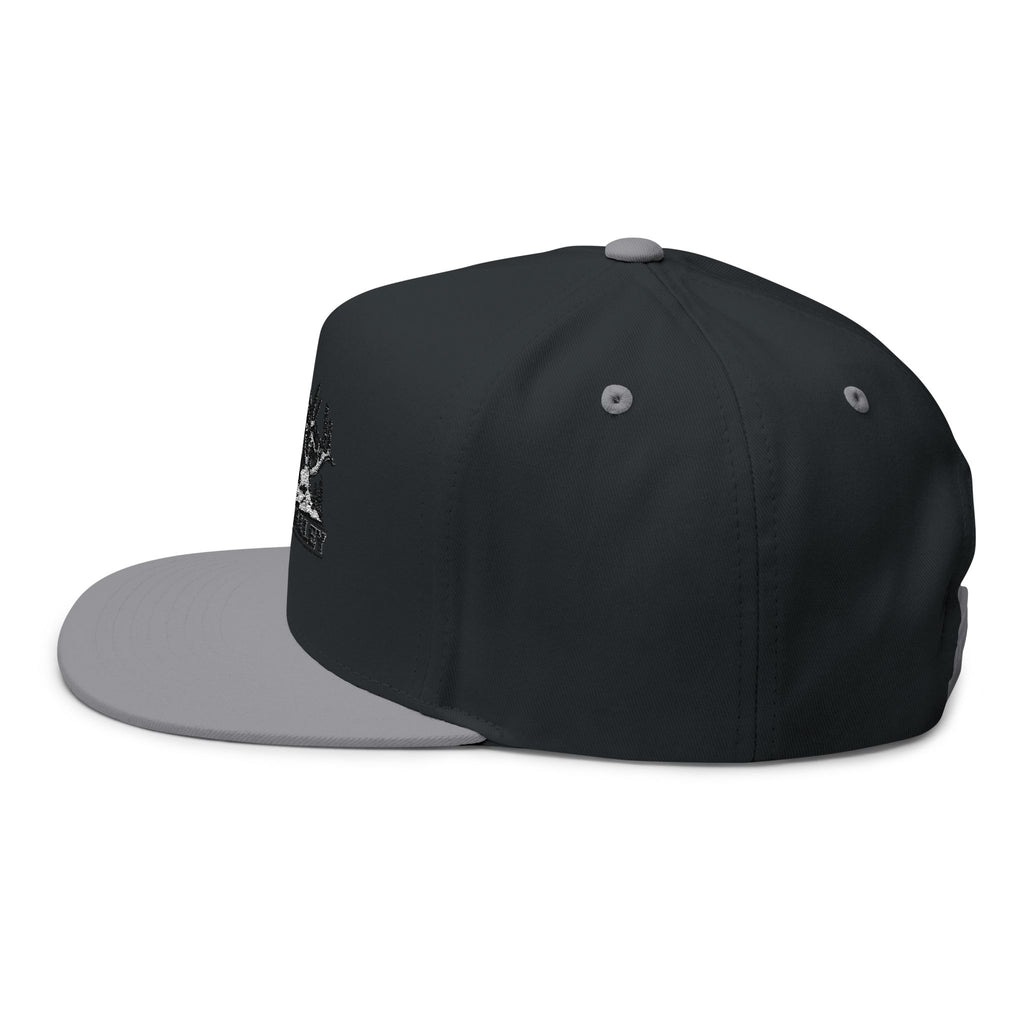 Antler Alley Cabin Logo Flat Bill Cap | Embroidered Snapback Hat