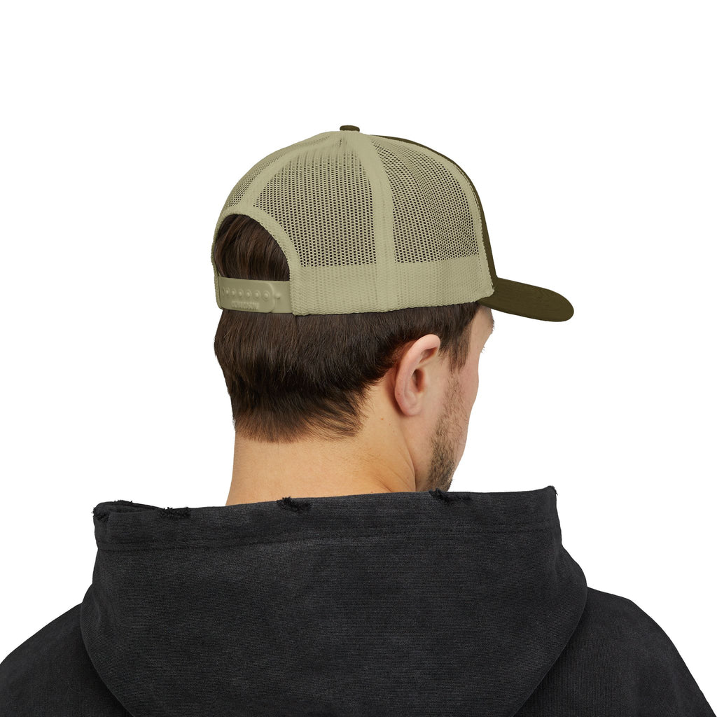 Antler Alley deer and mountain logo Snapback Cap | Trucker hat