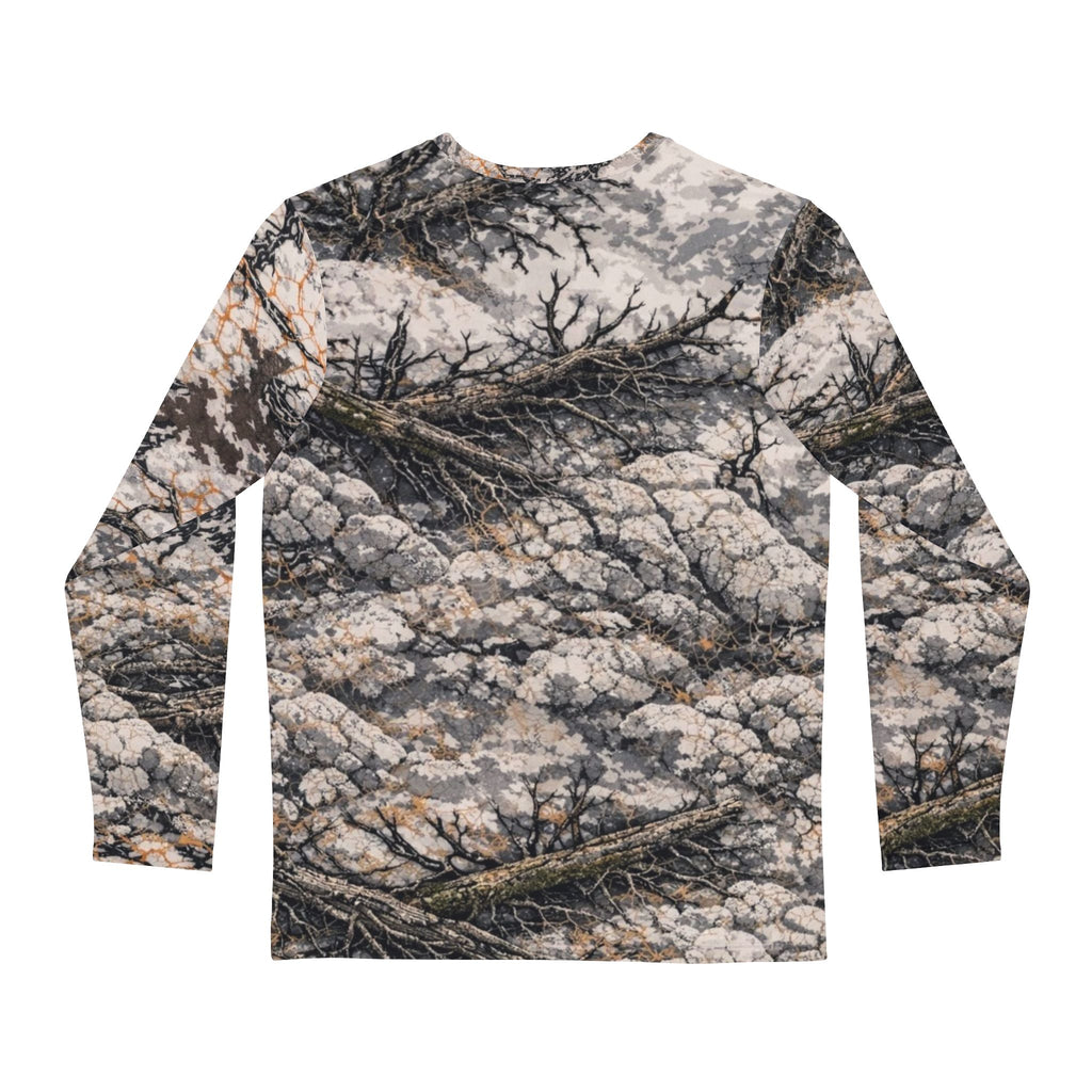 Camouflage Long Sleeve Shirt — All-Over Forest Camo Print