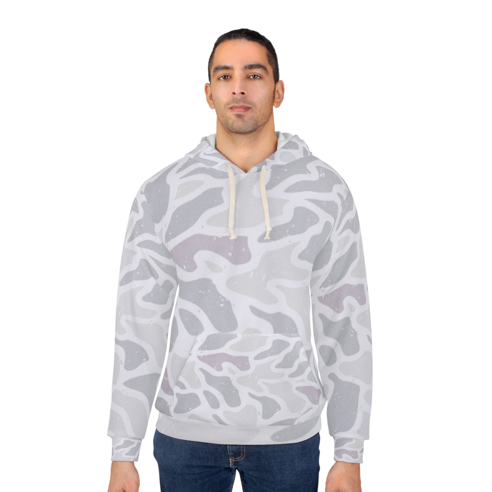 Deer Camouflage Hoodie – Vintage Buck Graphic All-Over Print Pullover