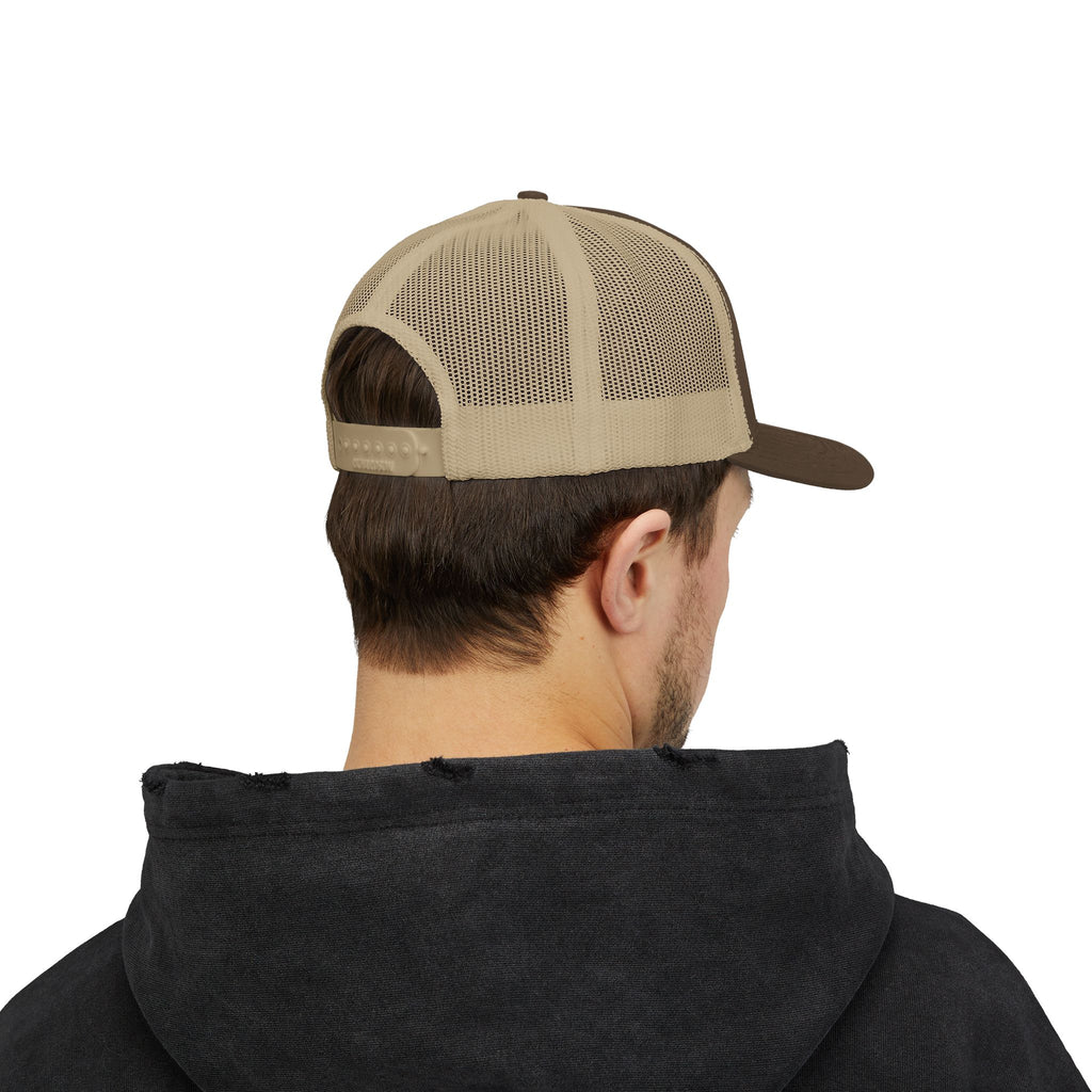 Antler Alley deer and mountain logo Snapback Cap | Trucker hat