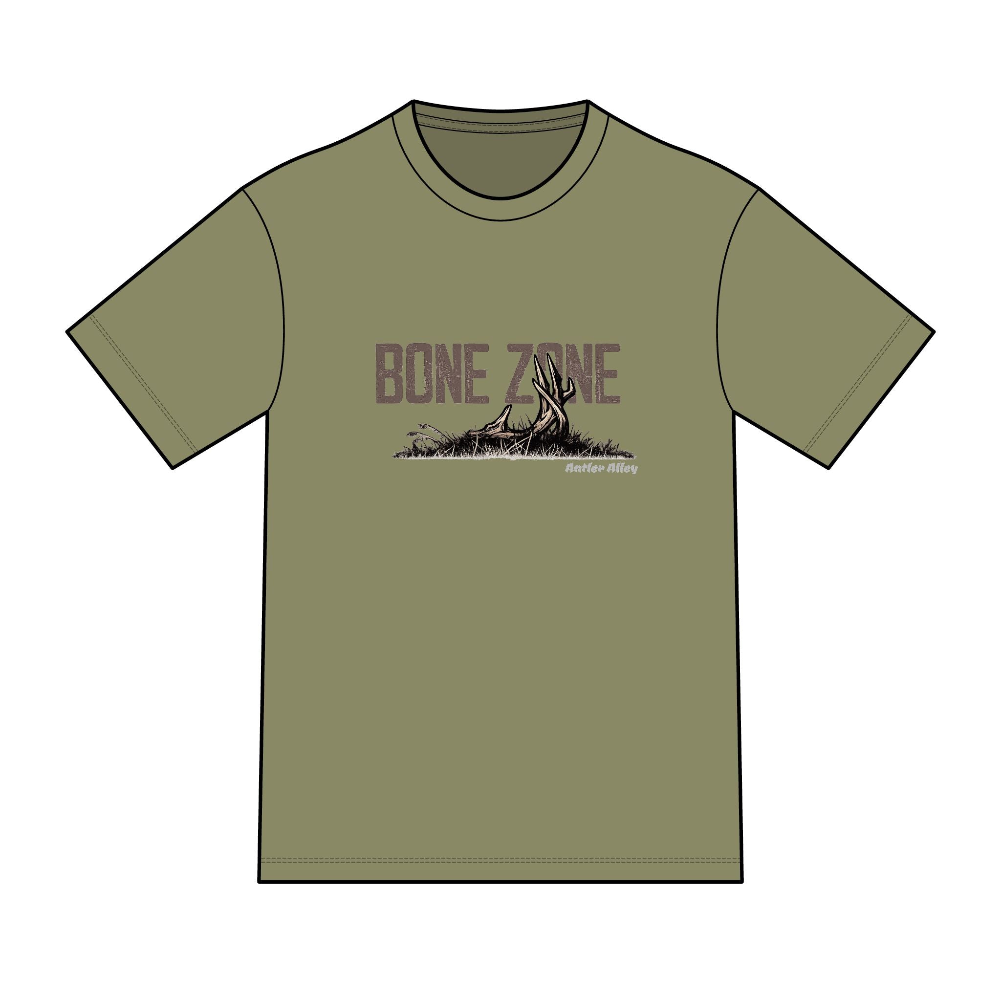 Bone Zone T-Shirt — Outdoor Hunting Skull Graphic Tee