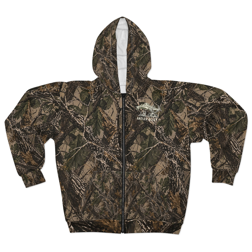 Camo Zip Hoodie — Realtree-Style Full-Zip Hooded Jacket