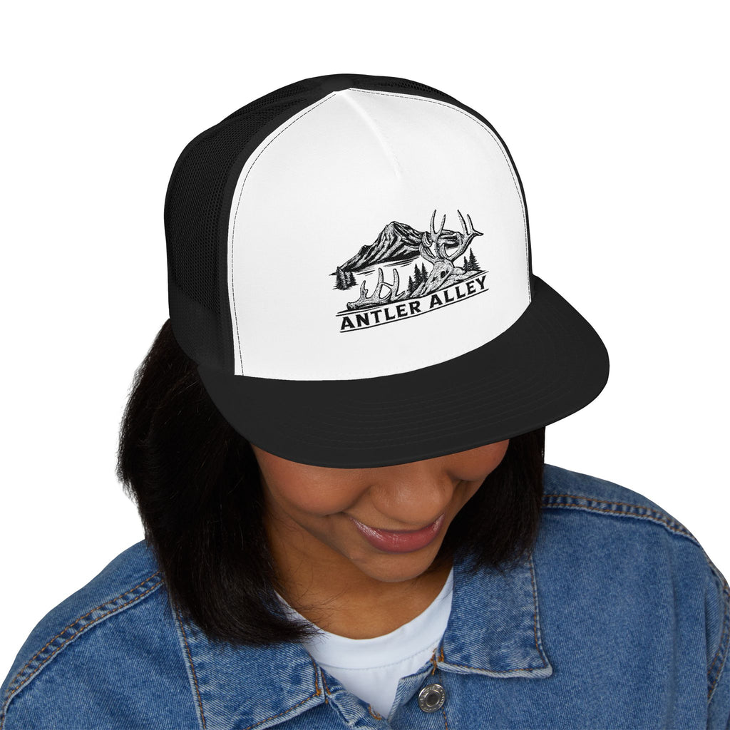 Mountains Embroidered Trucker Cap | Outdoor Hiking Patch