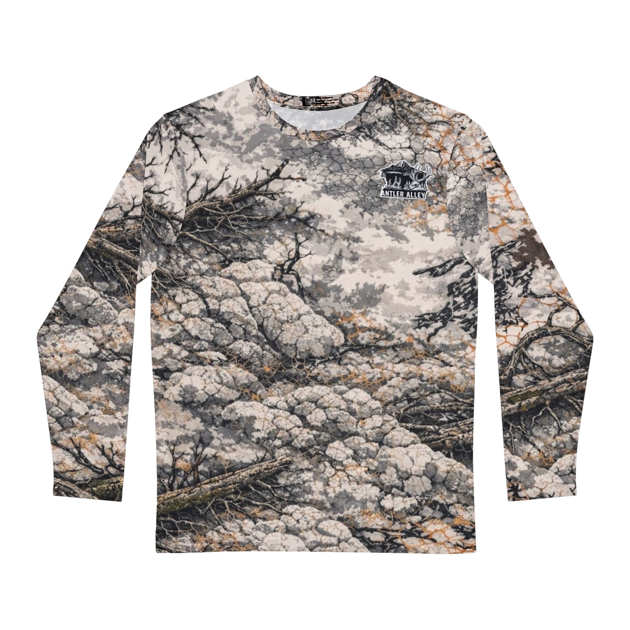 Camouflage Long Sleeve Shirt — All-Over Forest Camo Print