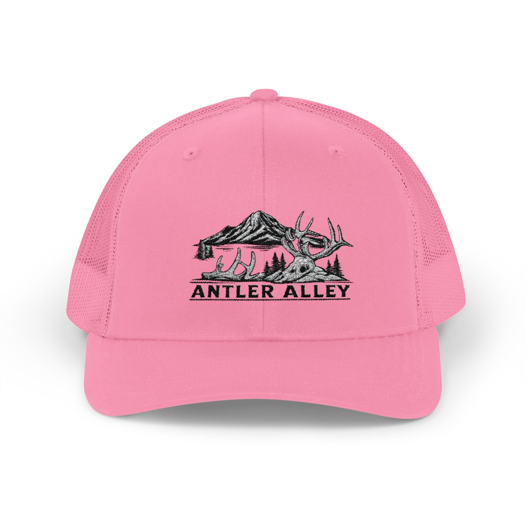 Antler Alley deer and mountain logo Snapback Cap | Trucker hat