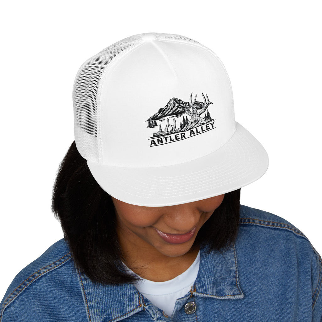 Mountains Embroidered Trucker Cap | Outdoor Hiking Patch