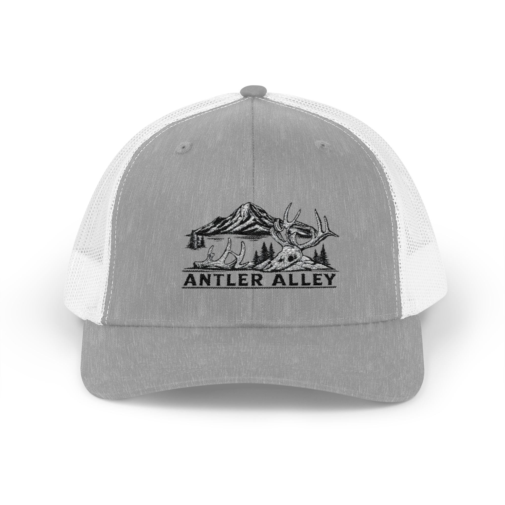 Antler Alley deer and mountain logo Snapback Cap | Trucker hat