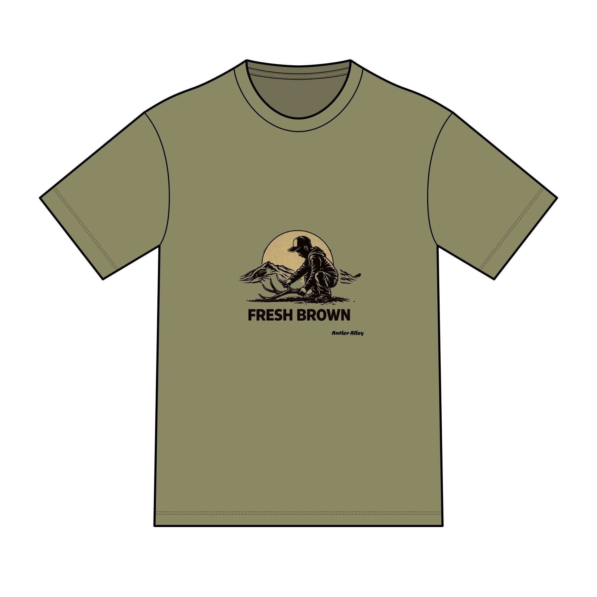 Fresh Brown shed antler T-Shirt — Sunset Beach Graphic Tee