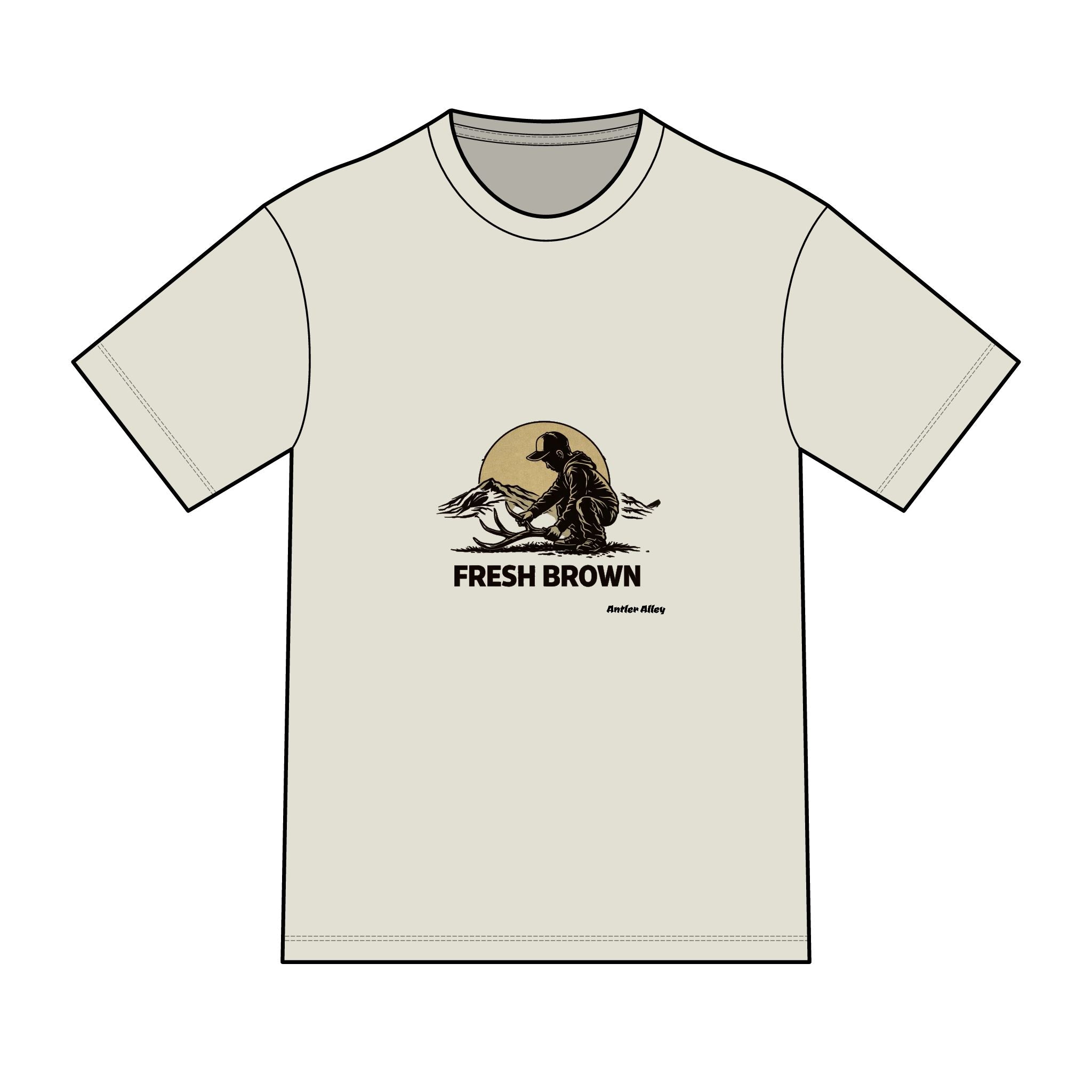 Fresh Brown shed antler T-Shirt — Sunset Beach Graphic Tee