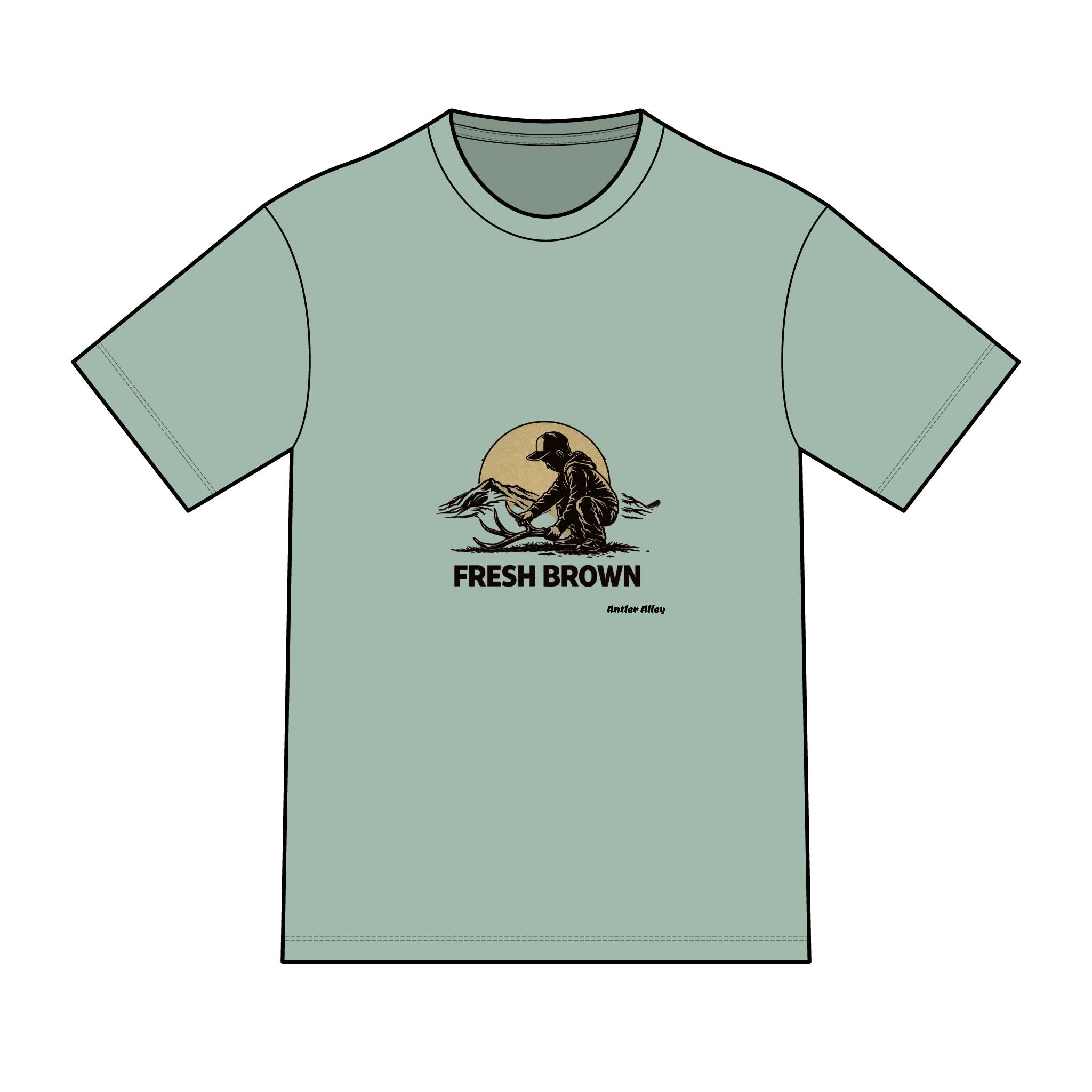 Fresh Brown shed antler T-Shirt — Sunset Beach Graphic Tee