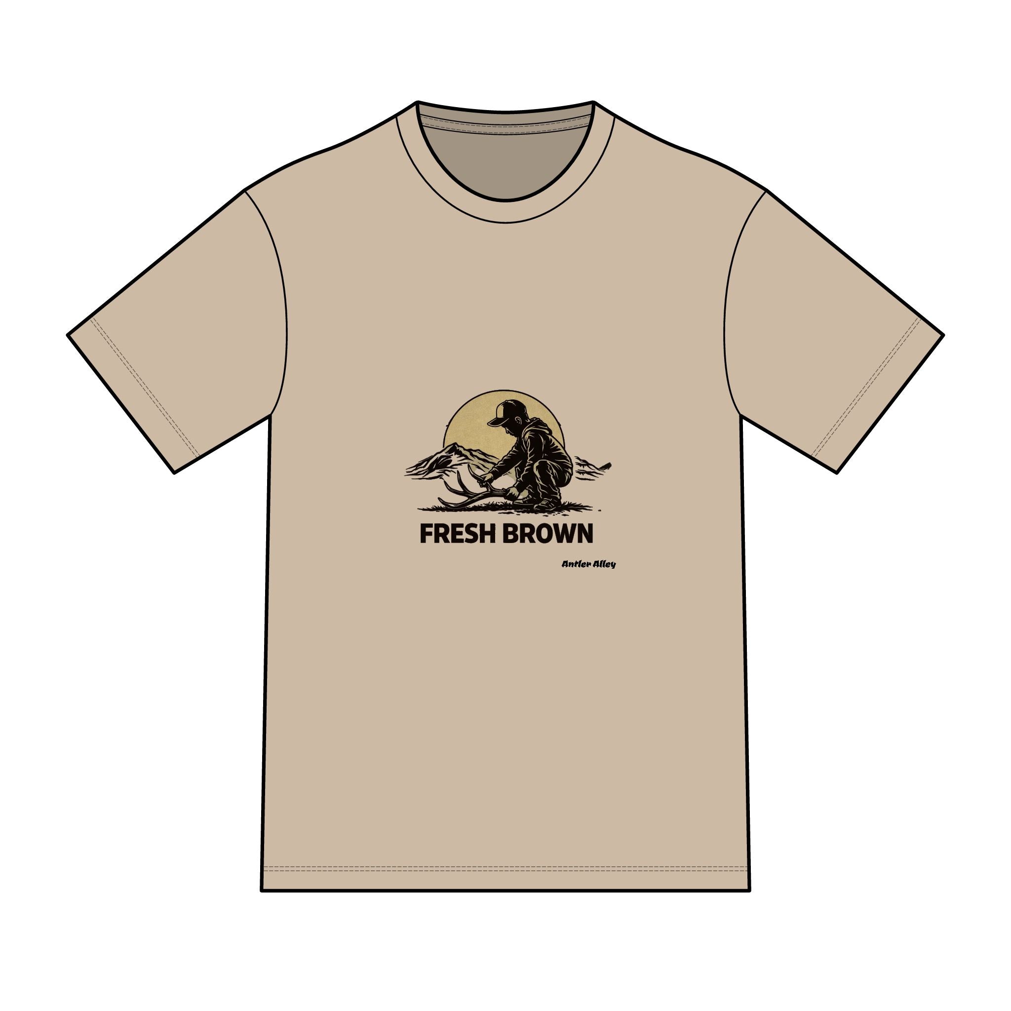 Fresh Brown shed antler T-Shirt — Sunset Beach Graphic Tee