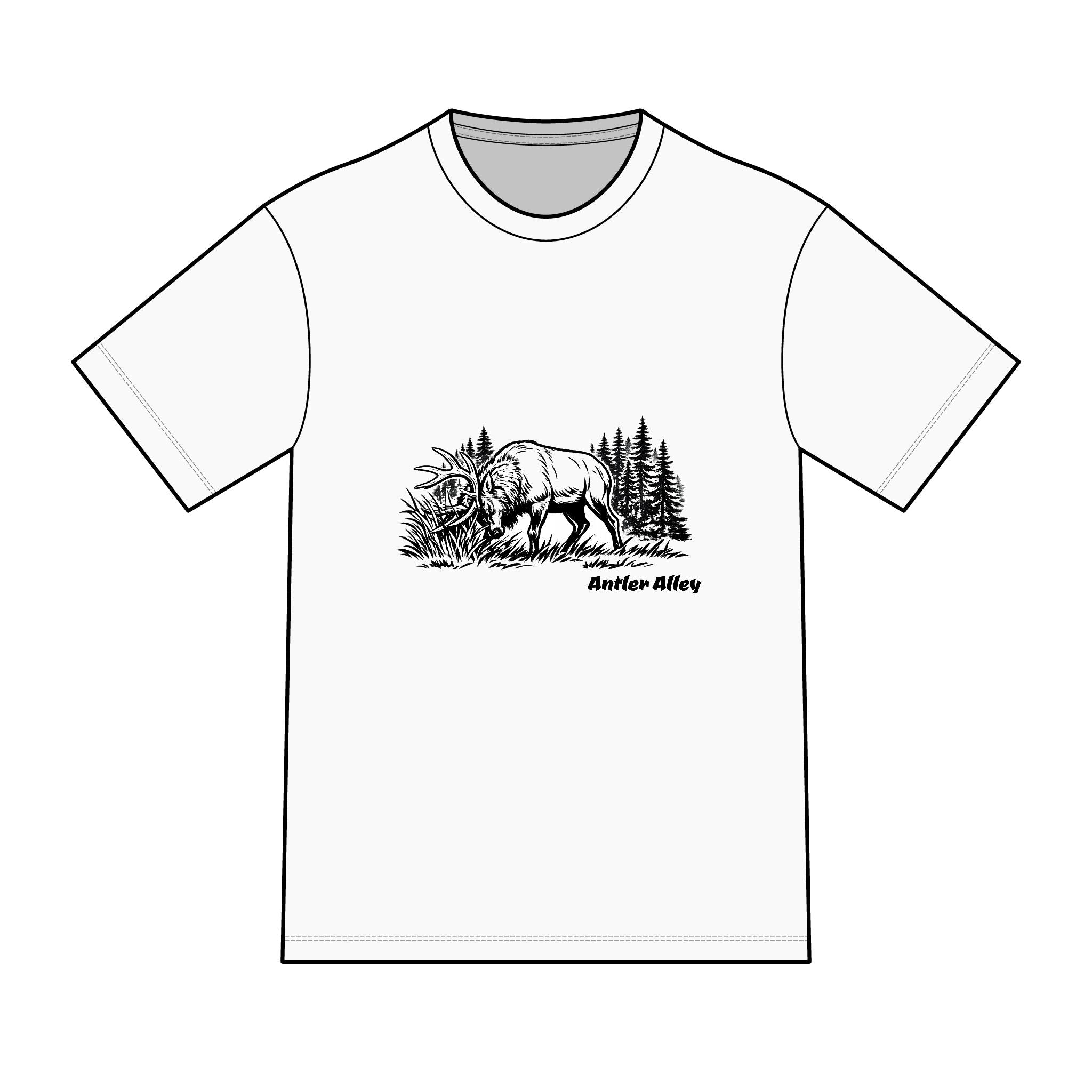 Elk Forest Tee — Vintage Wildlife Graphic T-Shirt