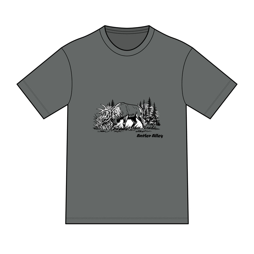 Elk Forest Tee — Vintage Wildlife Graphic T-Shirt