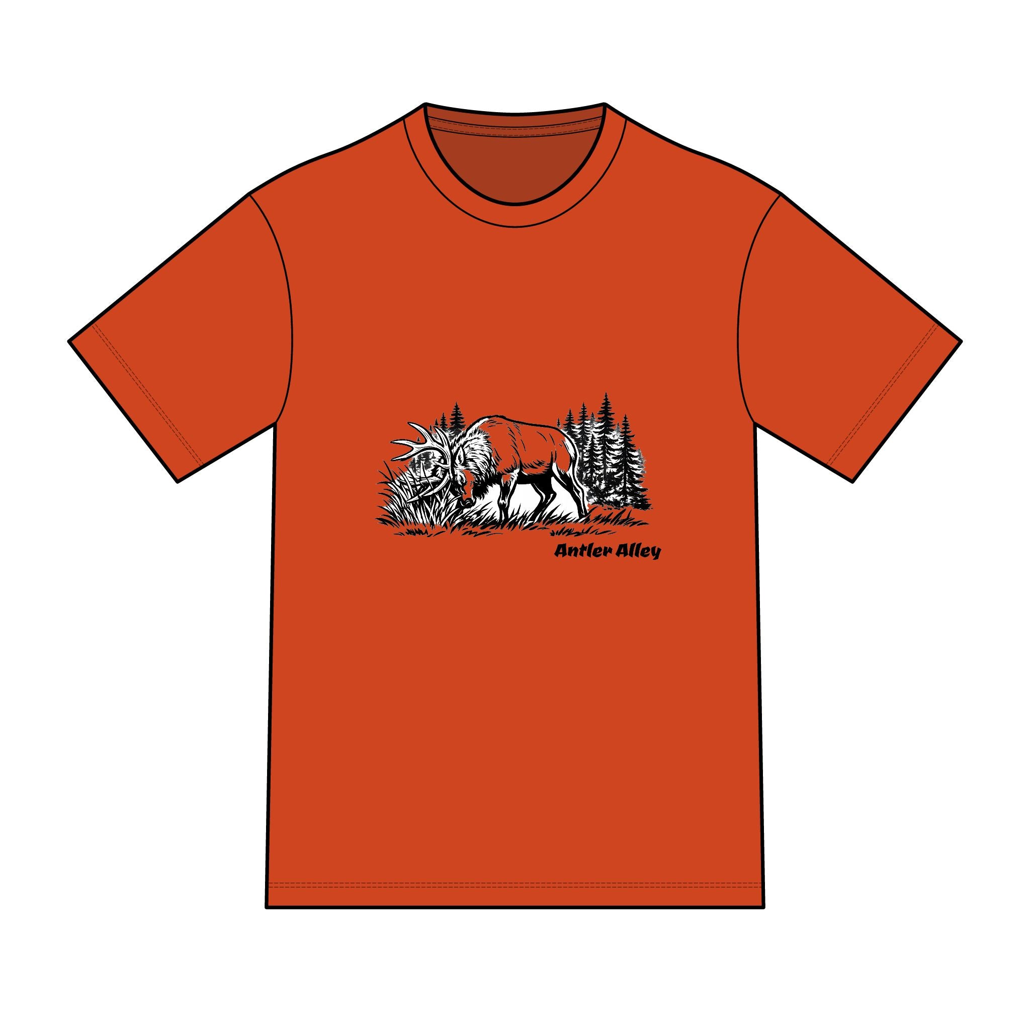 Elk Forest Tee — Vintage Wildlife Graphic T-Shirt